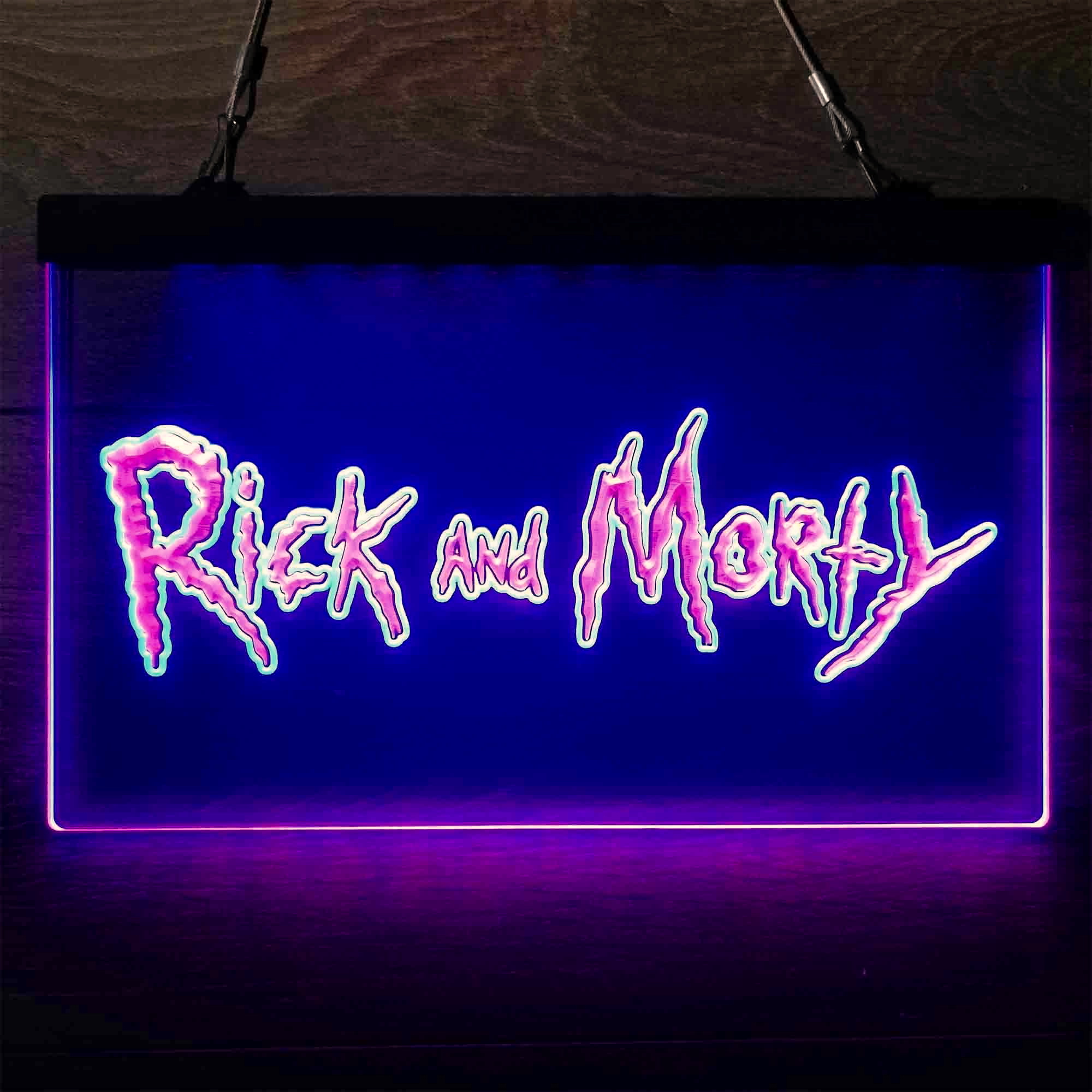 Rick and Morty Dual LED Neon Light Sign